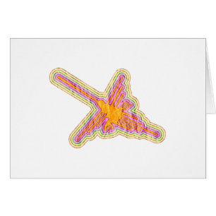 Nazca Lines Hummingbird mit zerknittertem Papieref