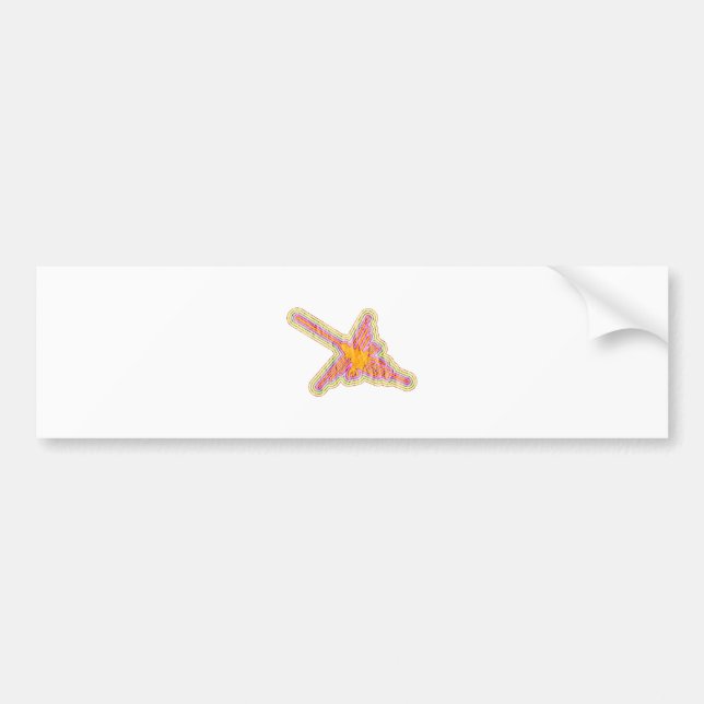 Nazca Lines Hummingbird mit zerknittertem Papieref Autoaufkleber (Vorne)