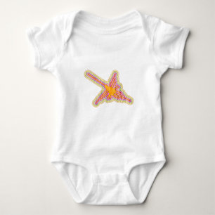 Nazca Lines Hummingbird mit zerknittertem Papieref Baby Strampler