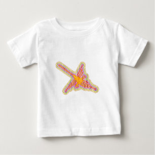 Nazca Lines Hummingbird mit zerknittertem Papieref Baby T-shirt