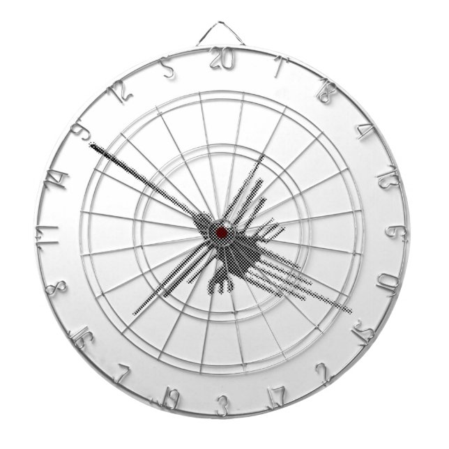 Nazca Lines Hummingbird Newsprint Dartscheibe (vorne)