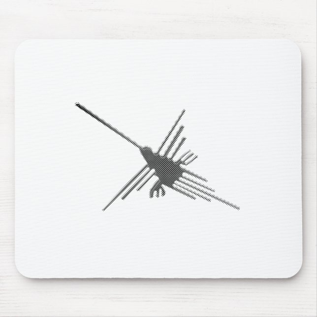 Nazca Lines Hummingbird Newsprint Mousepad (Vorne)