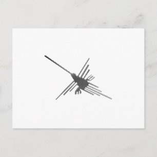 Nazca Lines Hummingbird Newsprint Postkarte
