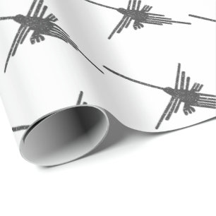 Nazca Lines Hummingbird Old Paper Style Geschenkpapier