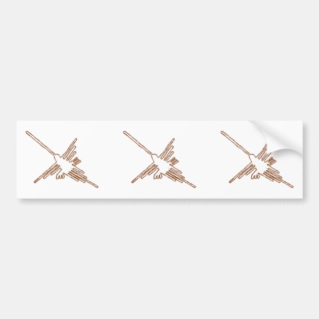 Nazca Lines Hummingbird Sketch Autoaufkleber (Vorne)