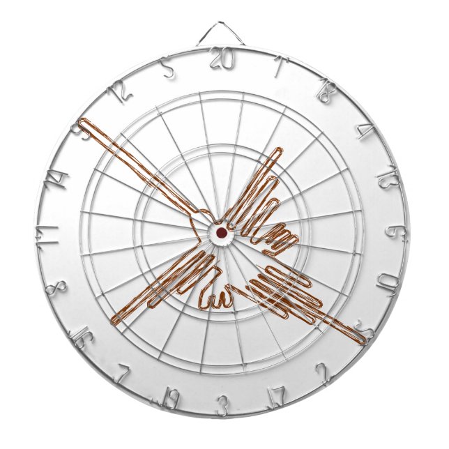 Nazca Lines Hummingbird Sketch Dartscheibe (vorne)