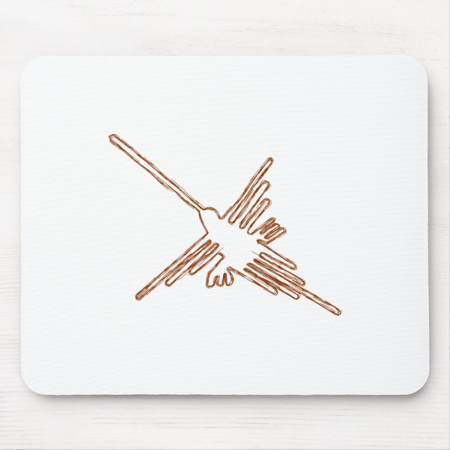 Nazca Lines Hummingbird Sketch Mousepad (Vorne)