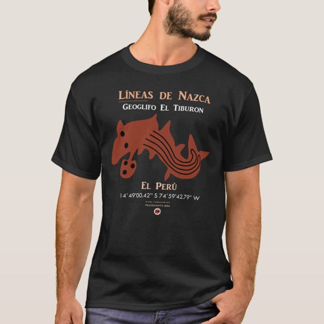 Nazca Linien - Haifisch T-Shirt (Vorderseite)