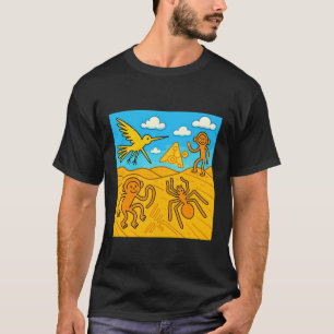 Nazca-Linien Peru Geoglyphen Retro T-Shirt