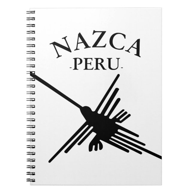 Nazca Peru Hummingbird mit geschwungenem Text Notizblock (Vorderseite)