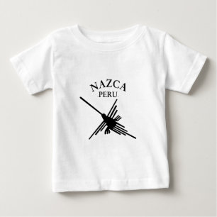 Nazca Peru Hummingbird mit kurvigem Text Baby T-shirt