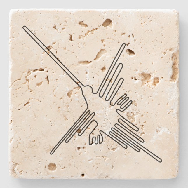 Nazca Peru Vogel altes geoglyph Symbol-Geheimnisen Steinuntersetzer (Vorderseite)