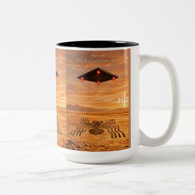 Nazca Spider Zweifarbige Tasse (Rechts)
