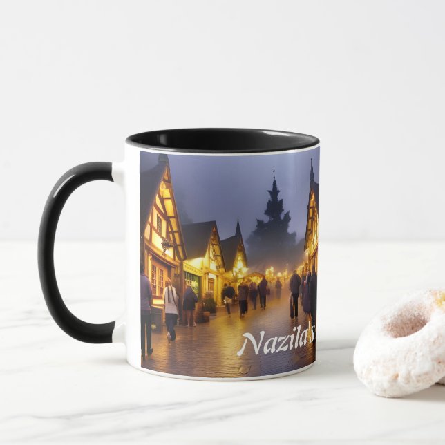 Nazilas Morgentee Personalisiert anpassbar Tasse (Mit Donut)