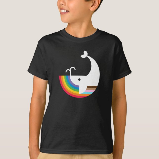 NB Pride Children's Whale T-Shirt (Vorderseite)