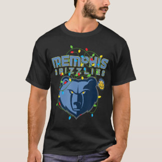 NBA Memphis Grizzlies Christmas Lights Holiday boy T-Shirt