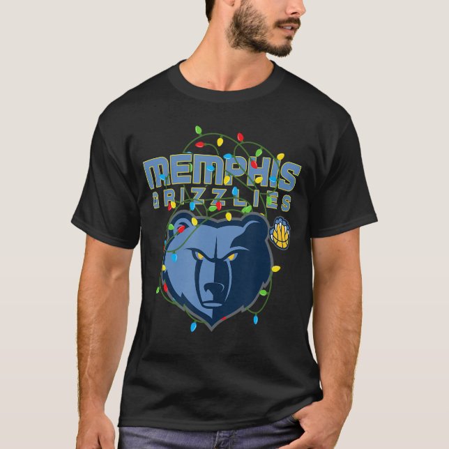 NBA Memphis Grizzlies Christmas Lights Holiday boy T-Shirt (Vorderseite)