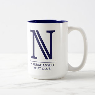 NBC-Tasse mit Wappen und n-Logo Zweifarbige Tasse