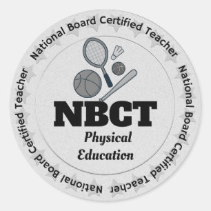 NBCT National Board Teacher Physische Bildung Runder Aufkleber