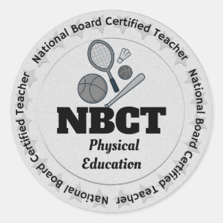 NBCT National Board Teacher Physische Bildung Runder Aufkleber