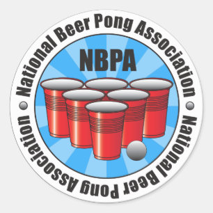 NBPA National Beer Pong Association Sternexplosion Runder Aufkleber