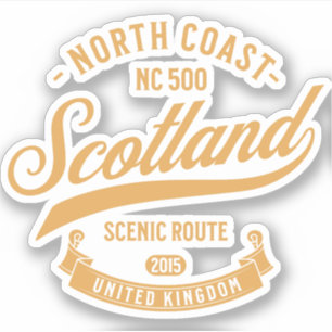 NC500, Scotland Route The North Coast Geschenke Aufkleber