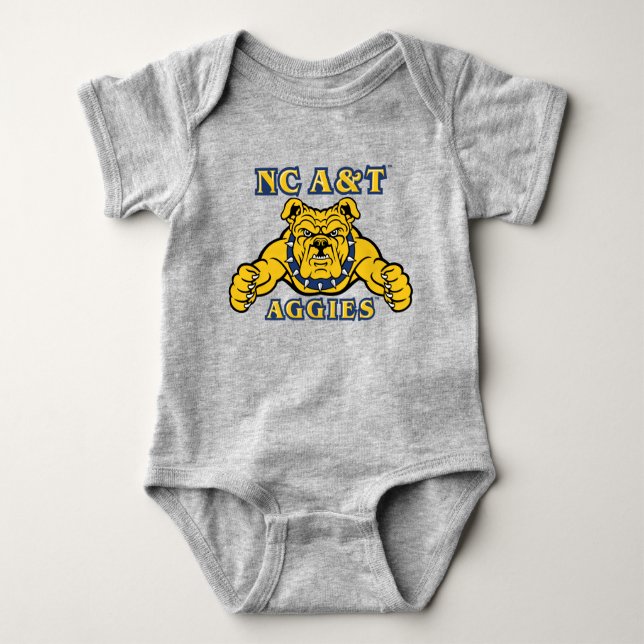 NC A&T Aggies | Aggie Bulldog Baby Strampler (Vorderseite)