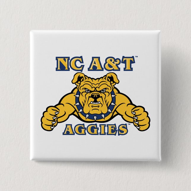 NC A&T Aggies | Aggie Bulldog Button (Vorderseite)