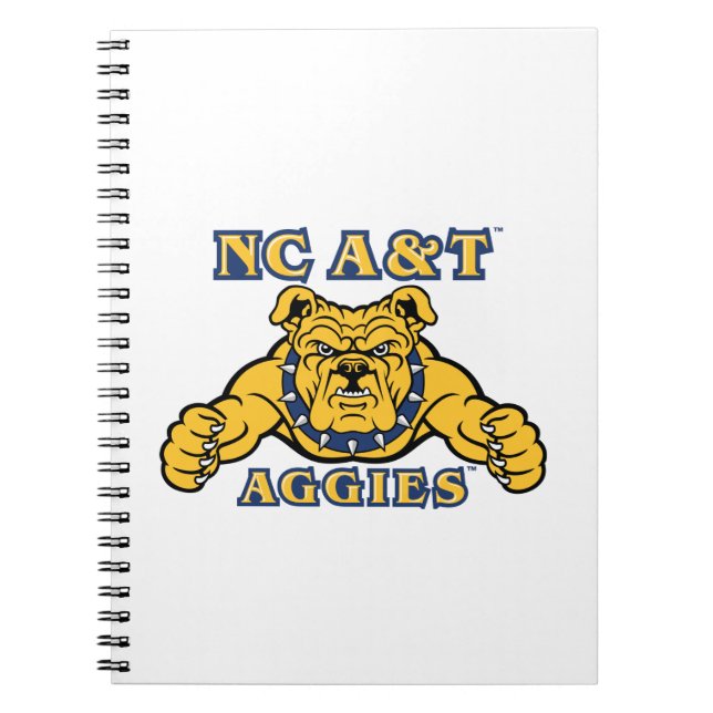 NC A&T Aggies | Aggie Bulldog Notizblock (Vorderseite)