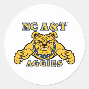 NC A&T Aggies   Aggie Bulldog Runder Aufkleber