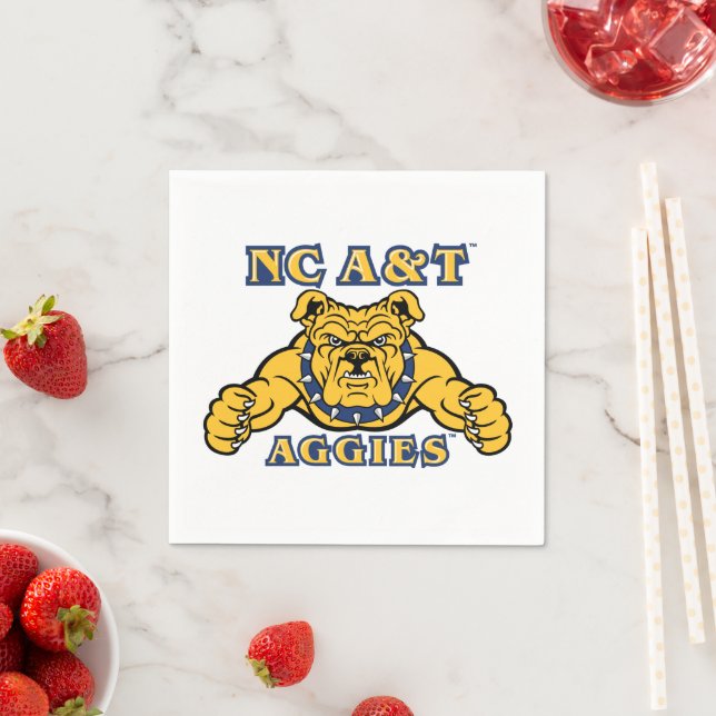 NC A&T Aggies | Aggie Bulldog Serviette (Beispiel)