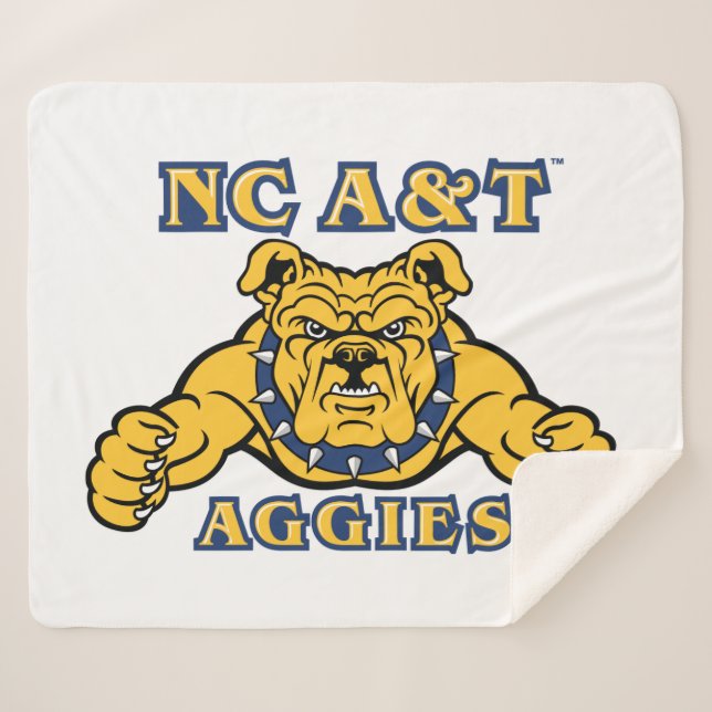 NC A&T Aggies | Aggie Bulldog Sherpadecke (Vorderseite (Horizontal))