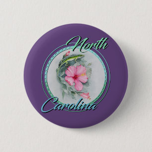 NC Anole & Hibiskus Button