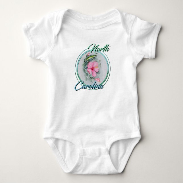 NC Anole & Hibiskus T-Shirt (Vorderseite)