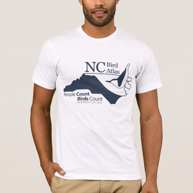 NC Bird Atlas - T - Shirt Großlogos (Vorderseite)