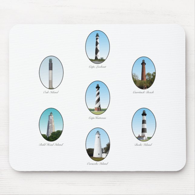 Nc-Leuchttürme kombinierte zwei Mousepad (Vorne)
