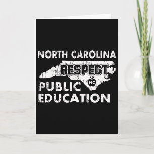Nc Rot Für Ed-Shirt Bildung North Carolina Lehrer Karte