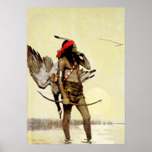 NC Wyeth Historienbild Native Indian Jagdszene Poster