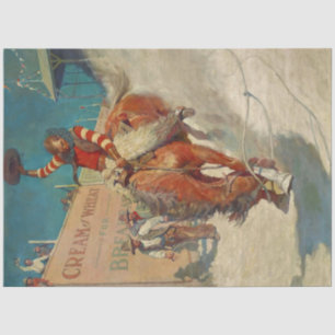 NC Wyeth Historienmalerei "Das Rodeo" Seidenpapier
