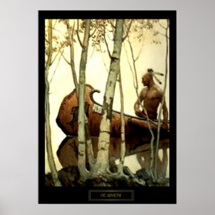 NC Wyeth Historienmalerei Indianisches Kanu #2 Poster