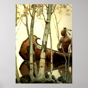 NC Wyeth Historisches Gemälde Indianerkanone #2 Poster