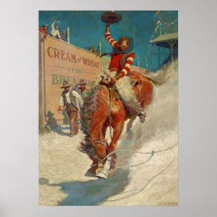 NC Wyeth Historisches Gemälde "The Rodeo" Poster