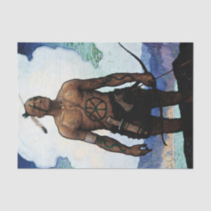 NC Wyeth Painting "Last of the Mohicans" Seidenpapier