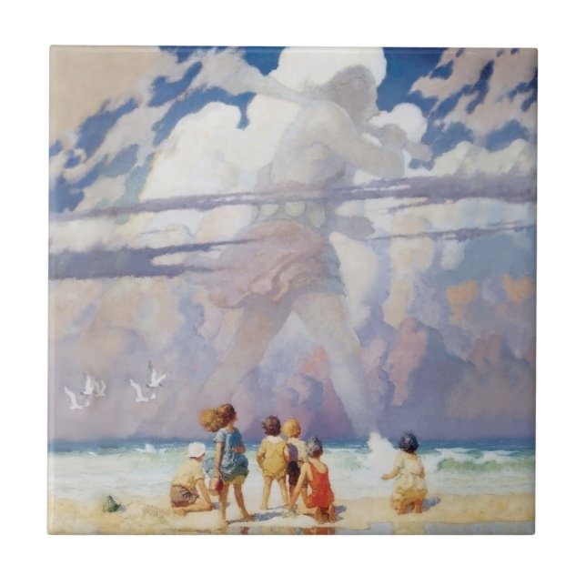 NC Wyeth The Giant Artwork Beach Coastal Fliese (Vorderseite)