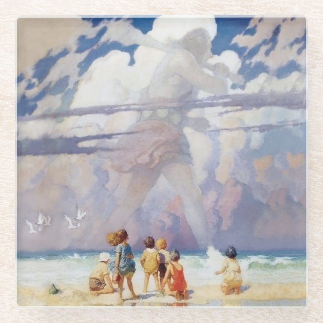 NC Wyeth The Giant Artwork Beach Coastal Glasuntersetzer (Vorderseite)