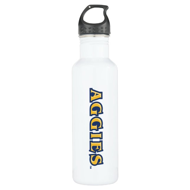 NCA&T Staat University | Aggies Wordmark Edelstahlflasche (Vorderseite)