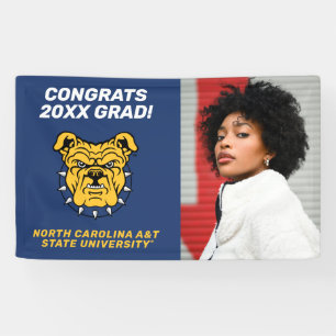 NCA&T Staat University Bulldog Face Banner