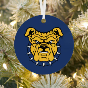 NCA&T Staat University Bulldog Face Ornament Aus Metall
