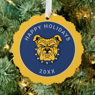 NCA&T Staat University Bulldog Face Ornament Karte