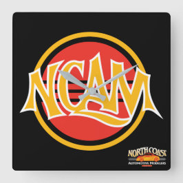 NCAM-Workshop-Uhr Quadratische Wanduhr